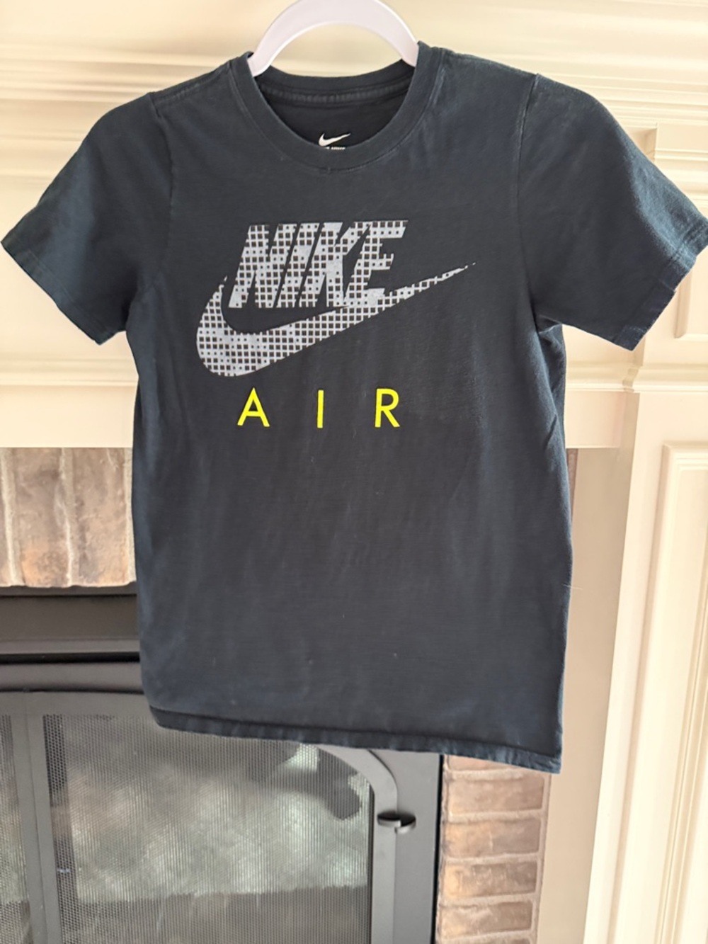 Nike Black Graphic 'Air' Logo Short Sleeve Tee